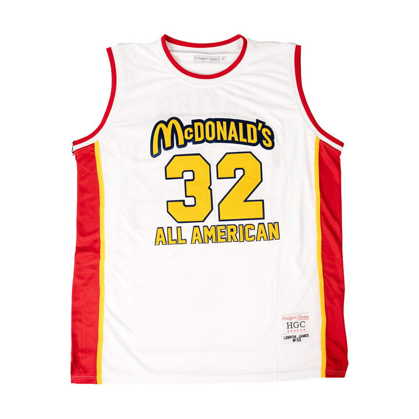 LEBRON JAMES MCDONALDS ALL AMERICAN HIGH SCHOOL JERSEY (WHITE)