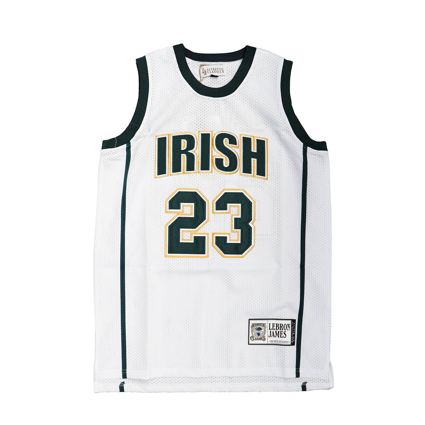 IRISH LEBRON JAMES AUTHENTIC BASKETBALL JERSEY (WHITE) – All Star