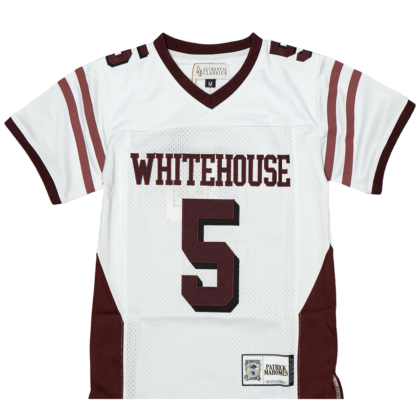 YOUTH PATRICK MAHOMES WHITE HIGH SCHOOL FOOTBALL JERSEY (WHITE)