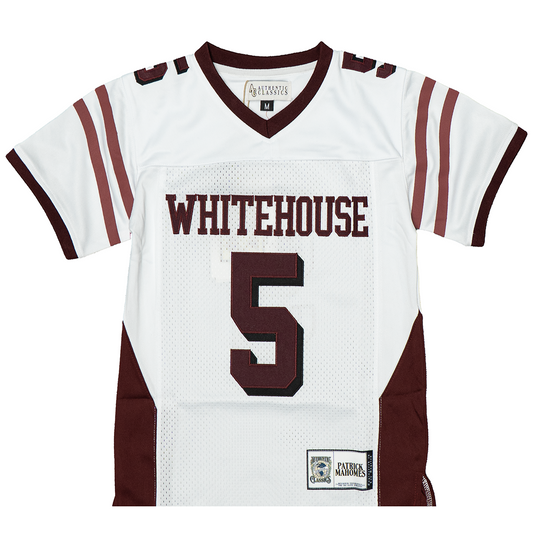 PATRICK MAHOMES WHITE HIGH SCHOOL FOOTBALL JERSEY (WHITE)
