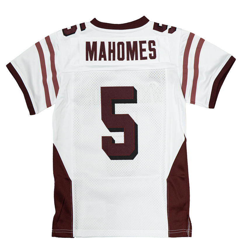 YOUTH PATRICK MAHOMES WHITE HIGH SCHOOL FOOTBALL JERSEY (WHITE)