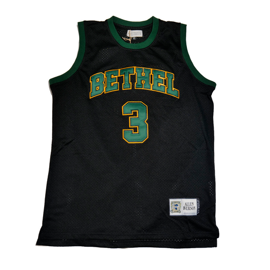 BETHEL ALLEN IVERSON BLACK HIGH SCHOOL BASKETBALL JERSEY
