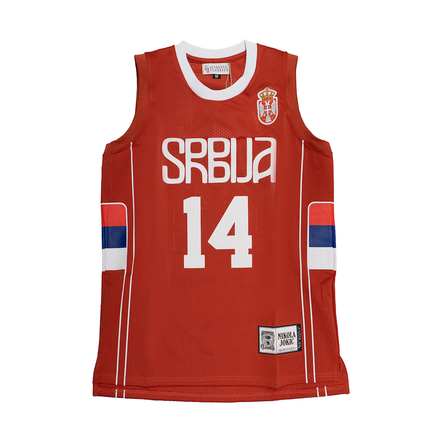 NIKOLA JOKIC SERBIA AUTHENTIC BASKETBALL JERSEY (RED)