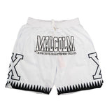 YOUTH MALCOLM X FOR THE TRUTH SHORTS (WHITE)