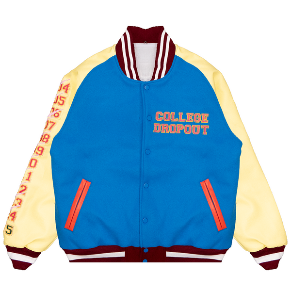 COLLEGE DROPOUT VARSITY JACKET (BLUE)