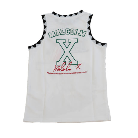 YOUTH MALCOLM X FOR THE TRUTH BASKETBALL JERSEY (WHITE)