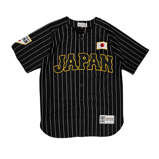 JAPAN NATIONAL BASEBALL OHTANI BUTTON DOWN JERSEY (BLACK)