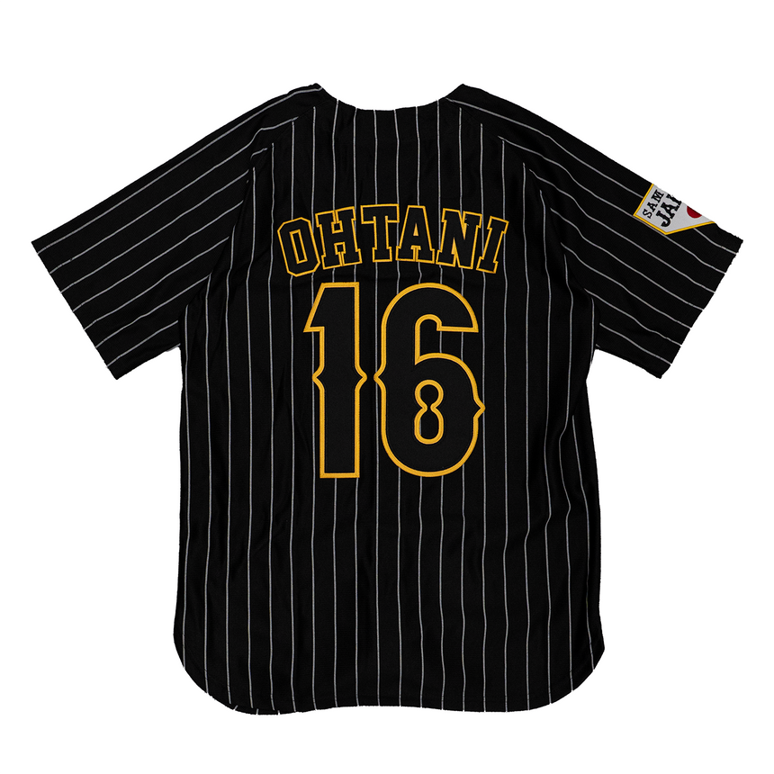 JAPAN NATIONAL BASEBALL OHTANI BUTTON DOWN JERSEY (BLACK)
