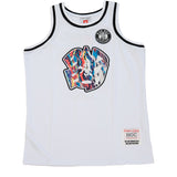 BAD BOY PRINT BASKETBALL JERSEY (WHITE)