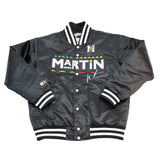 MARTIN WARM UP SATIN JACKET (BLACK)