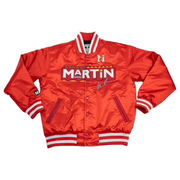 MARTIN WARM UP SATIN JACKET (RED)