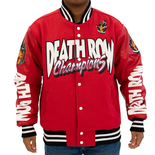 DEATH ROW CHAMPS VARSITY JACKET (RED)
