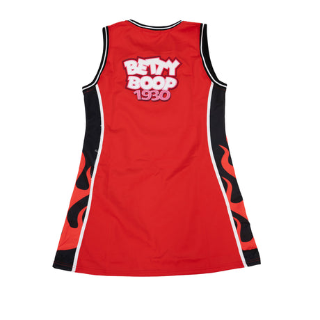 BETTY BOOP MOTORCYCLE CLUB JERSEY DRESS (RED)