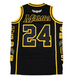 YOUTH LEGEND MAMBA PATCH BASKETBALL JERSEY (BLACK/YELLOW)