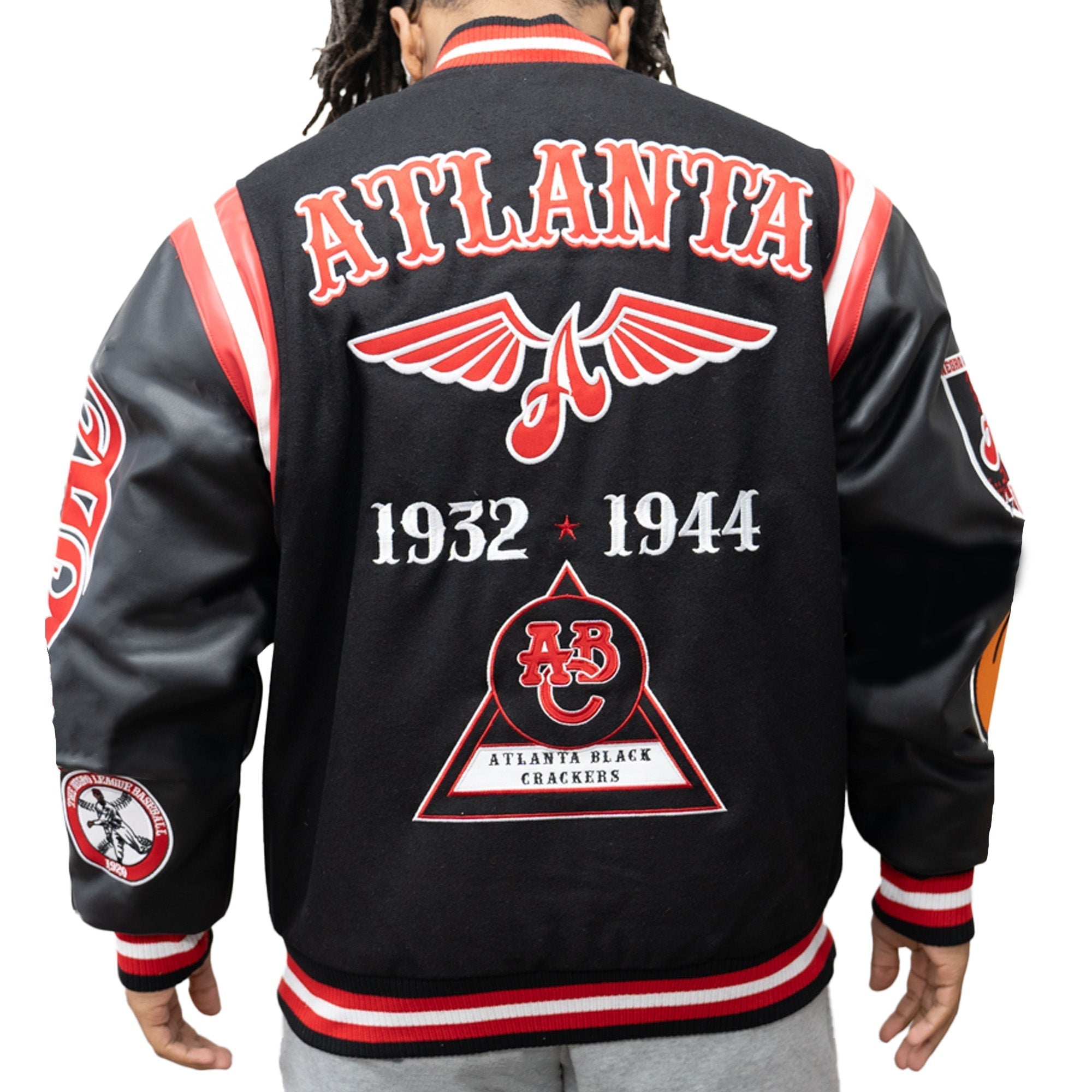 Atlanta Black Crackers ABC スタジャン A.B.C BLACK VARSITY JACKET (BLACK) – All Star Elite