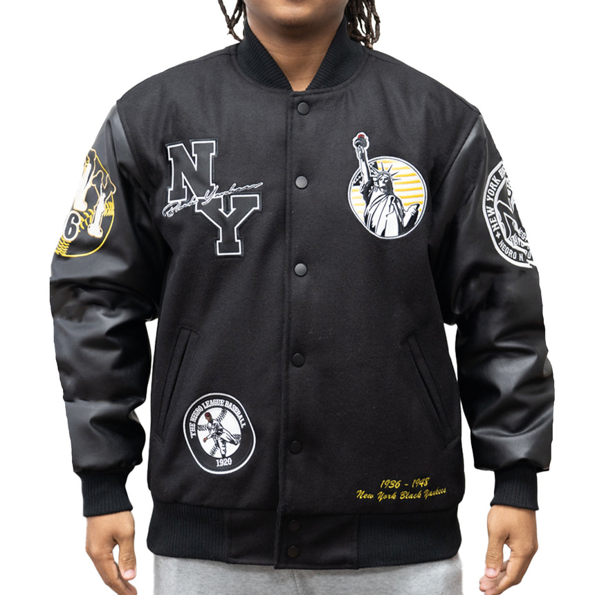 NY BLACK YANKEES VARSITY JACKET (BLACK)