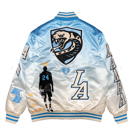 KOBE GRADIENT SATIN JACKET (BLUE)