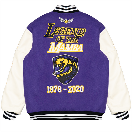 KOBE BRYANT LEGEND OF THE MAMBA VARSITY JACKET (PURPLE)