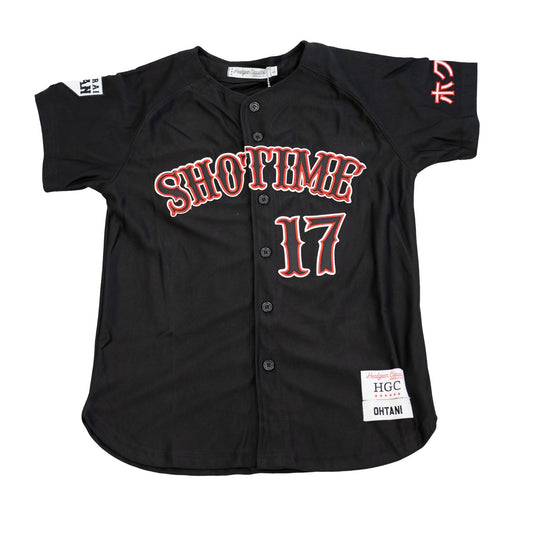 YOUTH OHTANI SHOTIME BASEBALL JERSEY (BLACK)