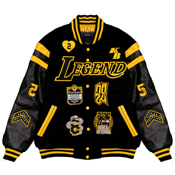 KOBE COLLAGE VARSITY JACKET (BLACK)