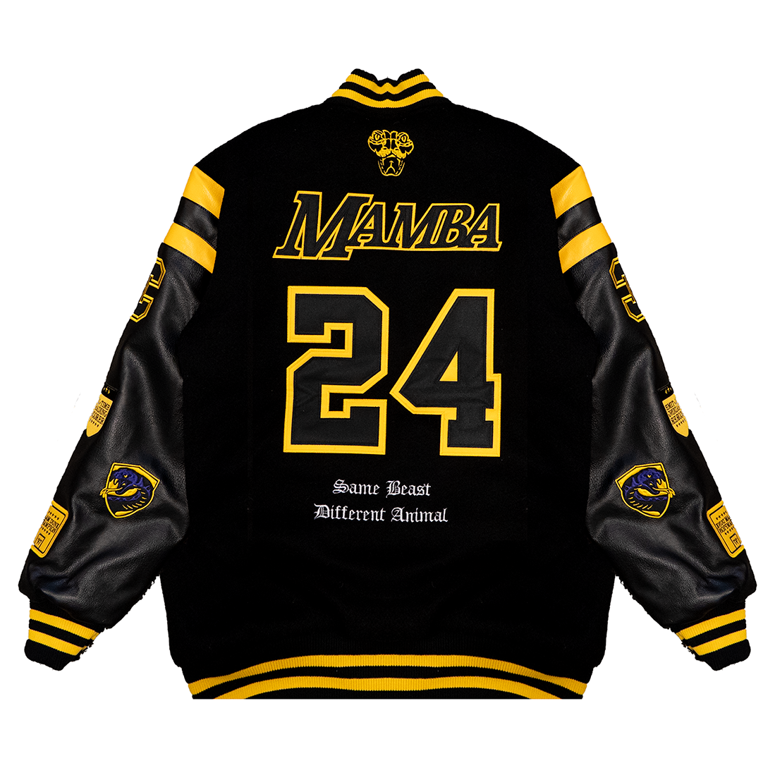 KOBE COLLAGE VARSITY JACKET (BLACK) – All Star Elite