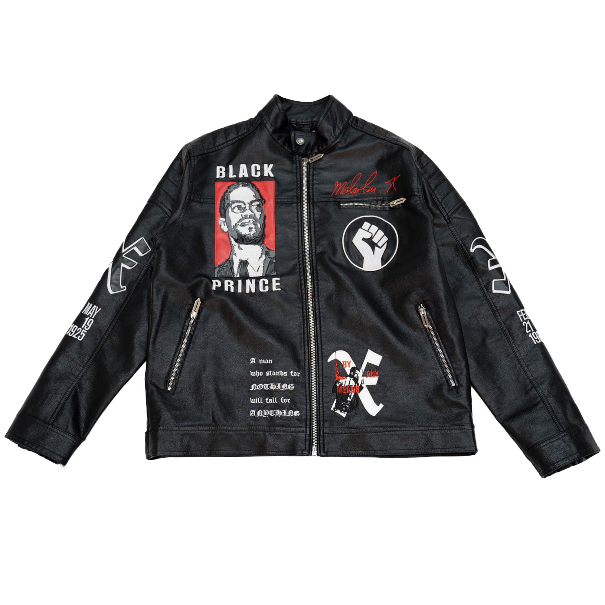 Malcolm x leather jacket 2025