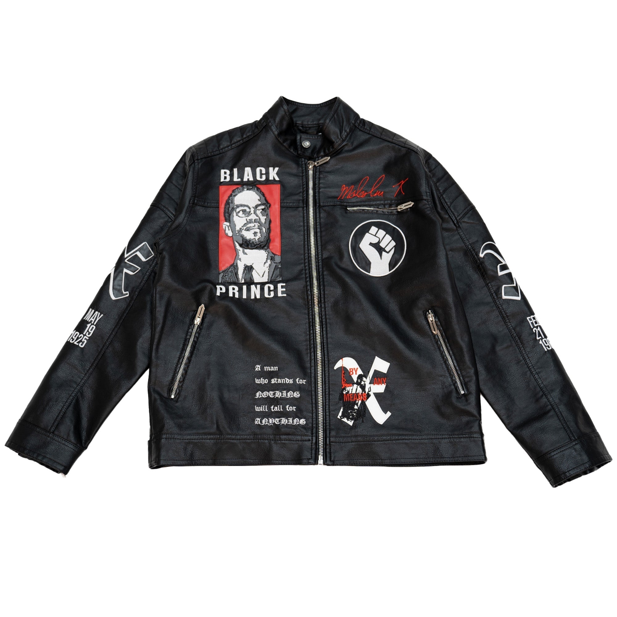 MALCOLM X MOTO JACKET (BLACK) – All Star Elite