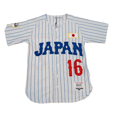 JAPAN NATIONAL BASEBALL OHTANI LA BUTTON DOWN JERSEY (WHITE)