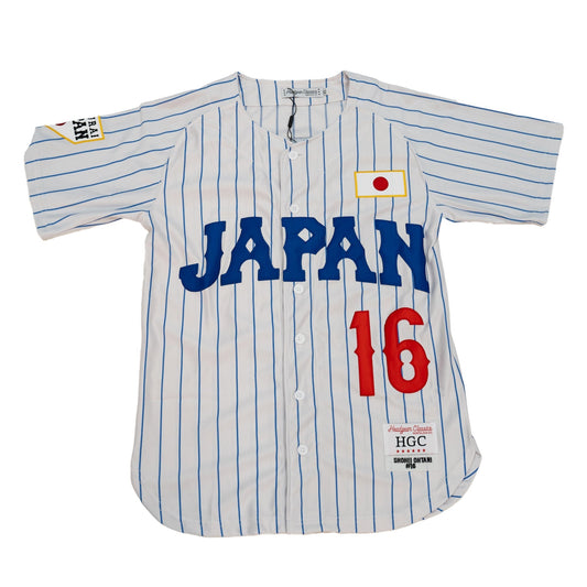 JAPAN NATIONAL BASEBALL OHTANI LA BUTTON DOWN JERSEY (WHITE)