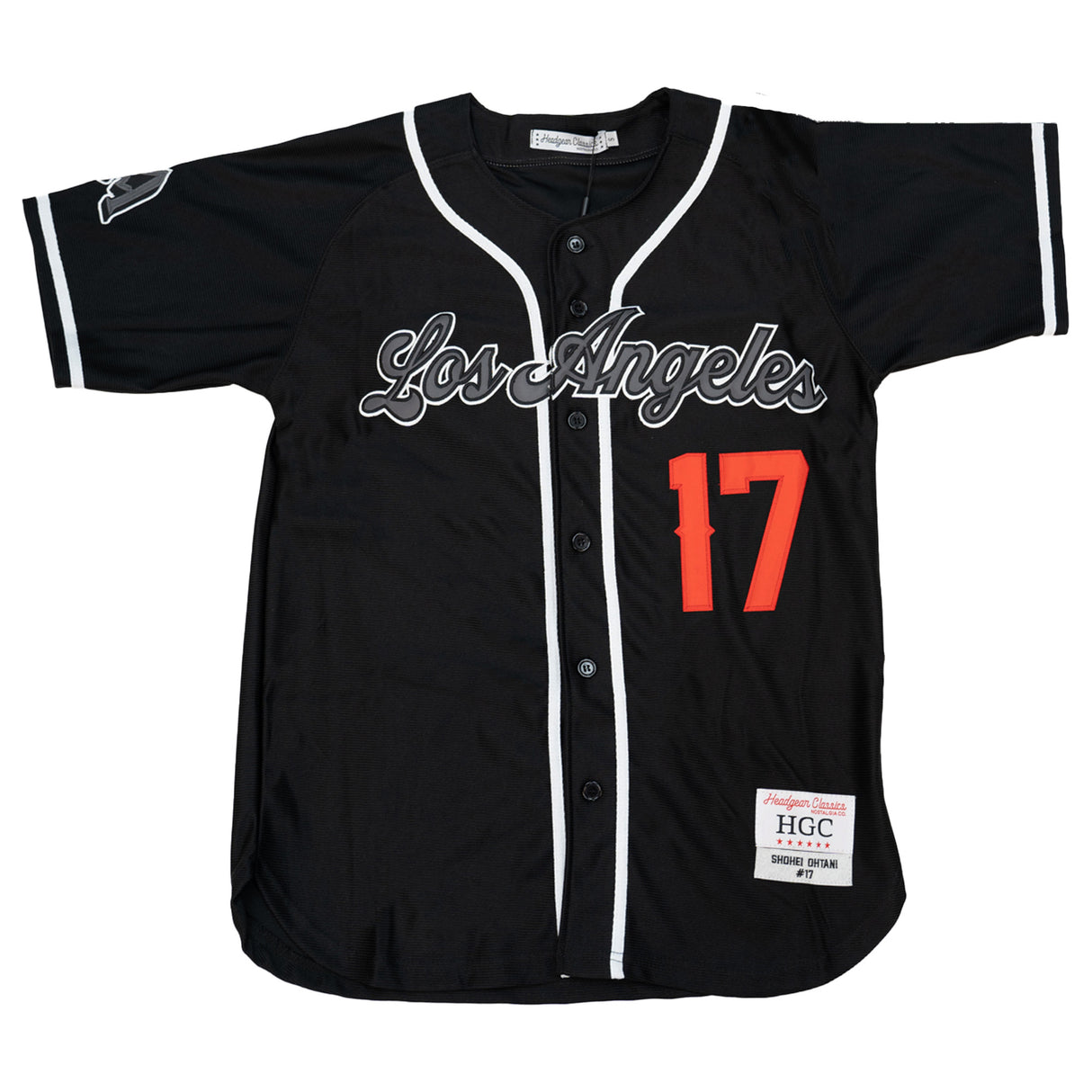 LOS ANGELES OHTANI BUTTON DOWN JERSEY (BLACK)