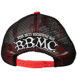 BETTY BOOP FLAME TRUCKER HAT (WHITE/RED)