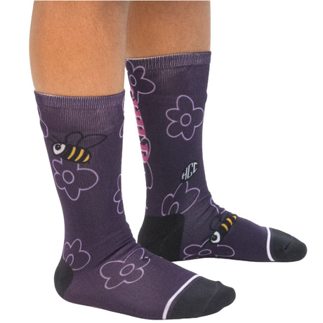 FLOWER SOCKS (PURPLE)