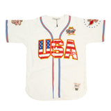 YOUTH USA TRUMP BUTTON DOWN BASEBALL JERSEY (WHITE)