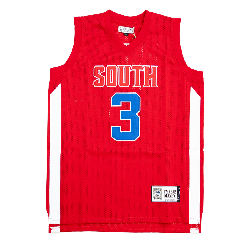 TYRESE MAXEY HIGH SCHOOL BASKETBALL JERSEY (RED)