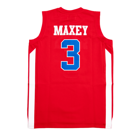 TYRESE MAXEY HIGH SCHOOL BASKETBALL JERSEY (RED)