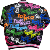 FRESH PRINCE GRAFFITI SATIN JACKET (BLACK)