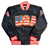 TRUMP USA SATIN JACKET (BLACK)