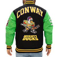 MIGHTY DUCKS CONWAY VARSITY JACKET (BLACK/GREEN)