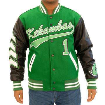 G-BABY KEKAMBAS VARSITY JACKET (GREEN/BLACK)