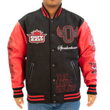 OUTKAST SPEAKERBOXXX VARSITY JACKET (BLACK/RED)