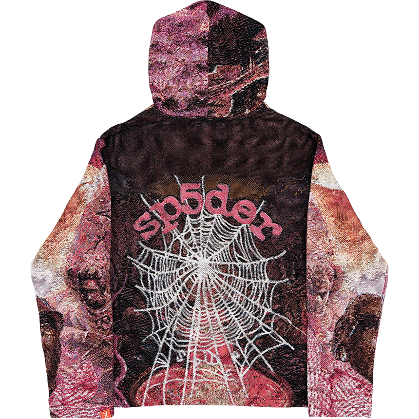 YOUNG THUG SP5DER TAPESTRY HOODIE (MULTI)