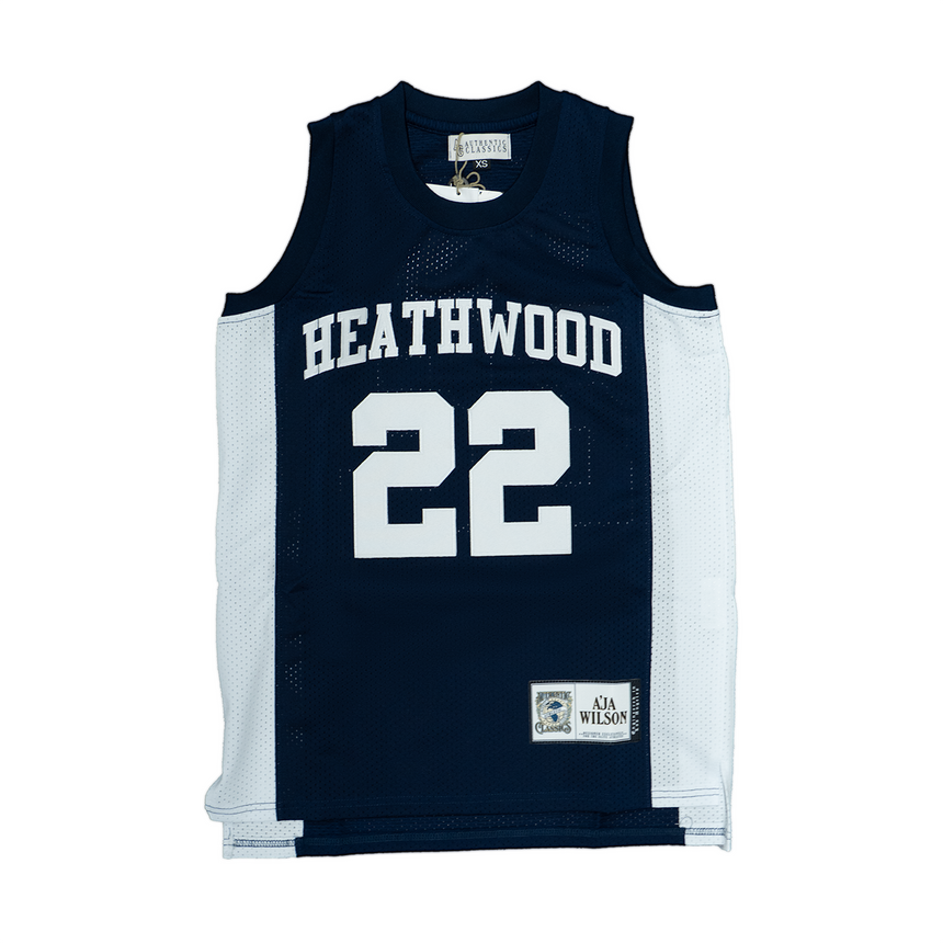 AJA WILSON HEATHWOOD HIGH SCHOOL BASKETBALL JERSEY (NAVY)