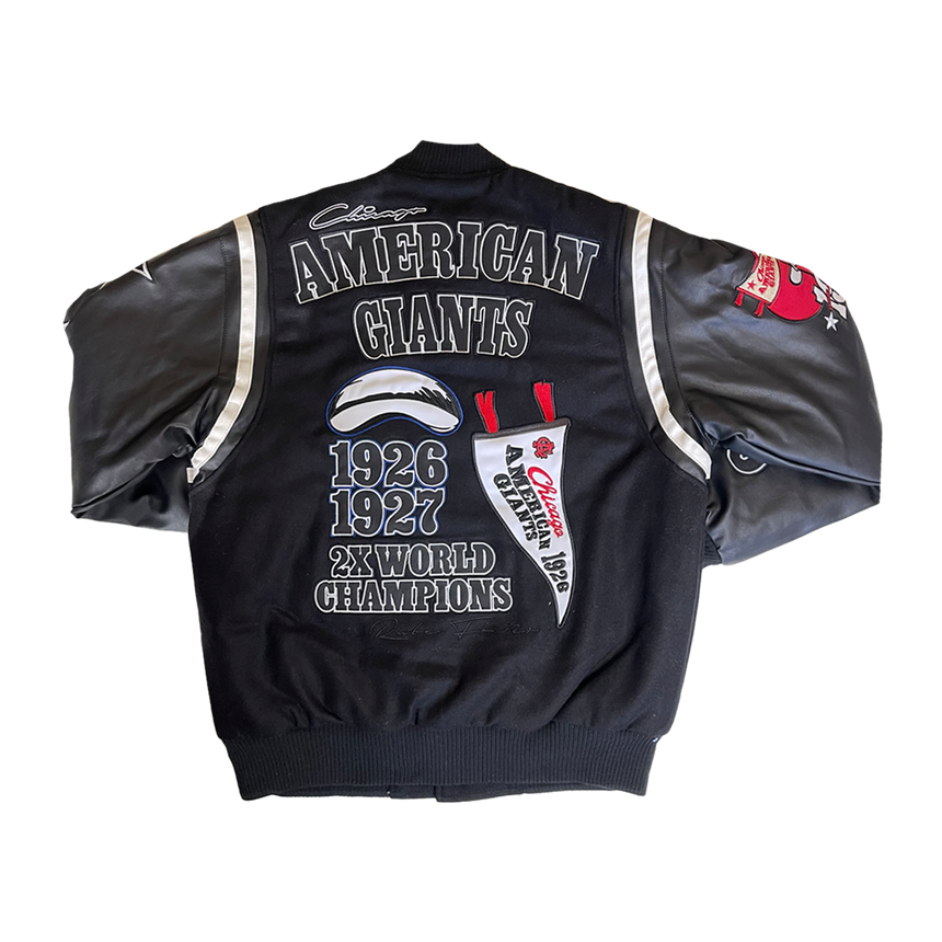CHICAGO AMERICAN GIANTS VARSITY JACKET (BLACK)