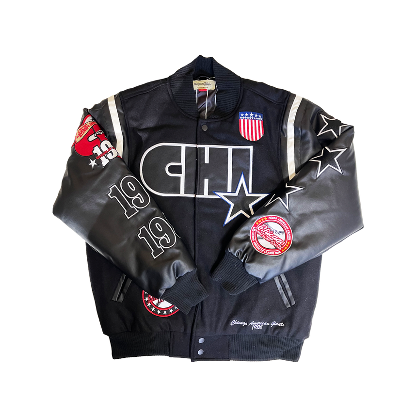 CHICAGO AMERICAN GIANTS VARSITY JACKET (BLACK)