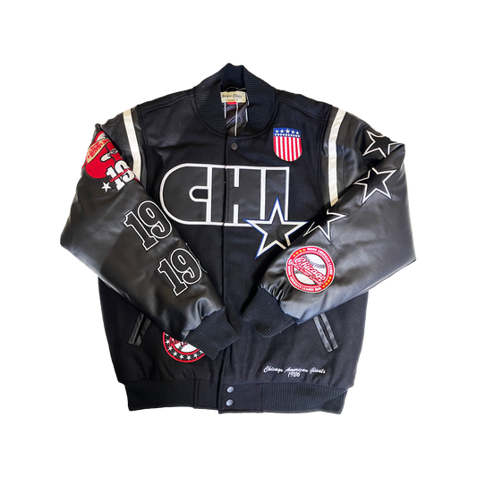 CHICAGO AMERICAN GIANTS VARSITY JACKET (BLACK)