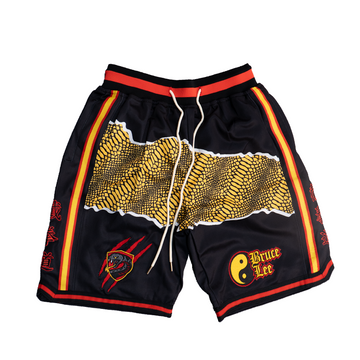 KOBE BRYANT BRUCE LEE BASKETBALL SHORTS (YELLOW)