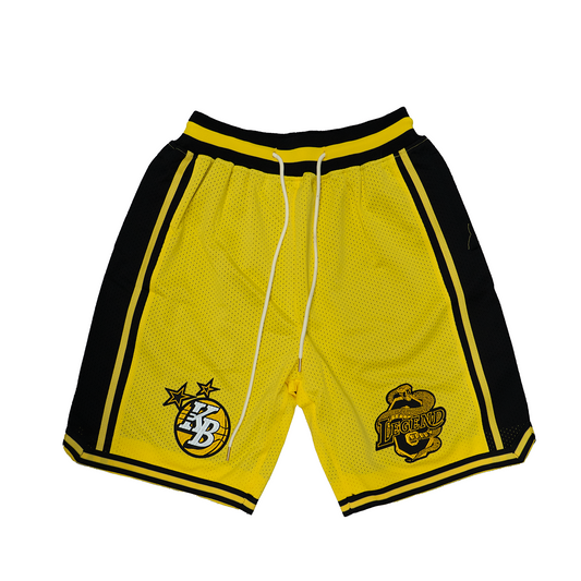 KOBE BRYANT LA AWAY BASKETBALL SHORTS (YELLOW)