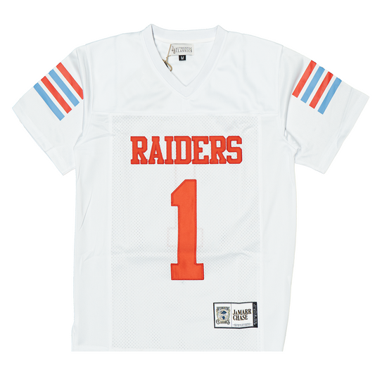 YOUTH JA MARR CHASE RAIDERS HIGH SCHOOL FOOTBALL JERSEY (WHITE)