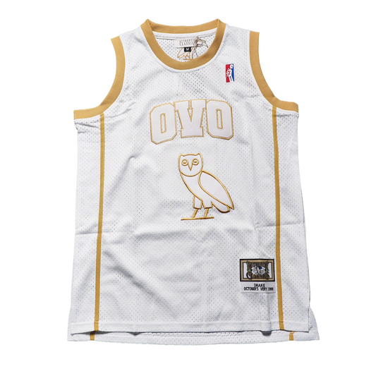 DRAKE OVO BASKETBALL JERSEY (WHITE)