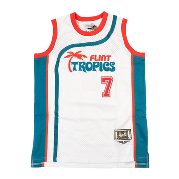 FLINT TROPICS COFFEE BLACK WHITE BASLETBALL JERSEY